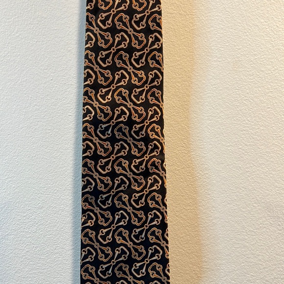 Gucci mens black and gold tie - Picture 1 of 5